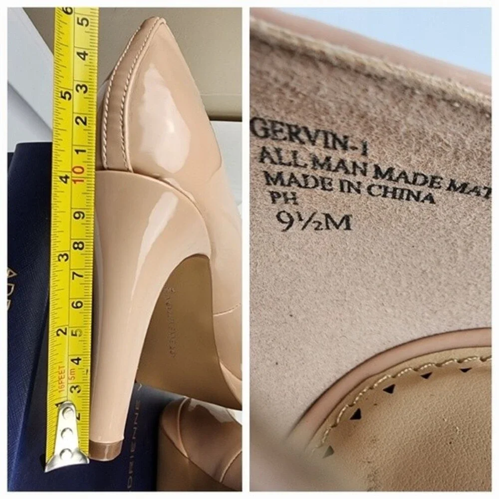 NIB Adrienne Vittadini Nude Peep Toe Pumps High Heel Shoes  Size 9.5